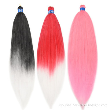 26Inch 90G Private Label Yaki Hair Easy Braid Extension Braids Prestrech Prestretched Pre Stretched Synthetic Braiding Hair